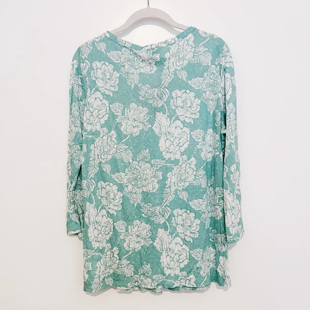 NWT Talbots Floral Pintuck Blouse - Picture 4 of 4